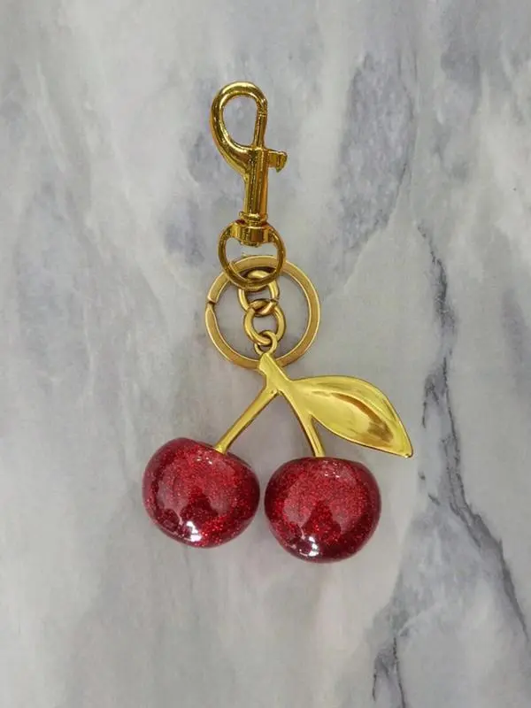 Cherry Design Bag Charm, Fashionable Bag Keychain for Women & Girls, Trendy All-match & Exquisite Bag Charm for Birthday Gift, Purse Accessories 3