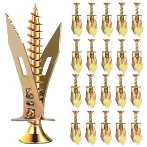 Drywall Self Drilling Anchors with Screws, 200pcs Hollowwall Anchors Kit, Wall Anchor for Hanging Photo, Home Organizer, Home Accessories, Hardware, Mechanic Tools, Heavy Duty, Adjustable Hooks