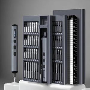 68-in-1 Electric Screwdriver Set, Cordless Magnetic & Pop-up Design Mini Electric Precision Screwdriver Set for Repairing Electronics, Tool Kit, Hardware, Tool Kit, Heavy Duty, Industrial, Metal Cordless Power Tools