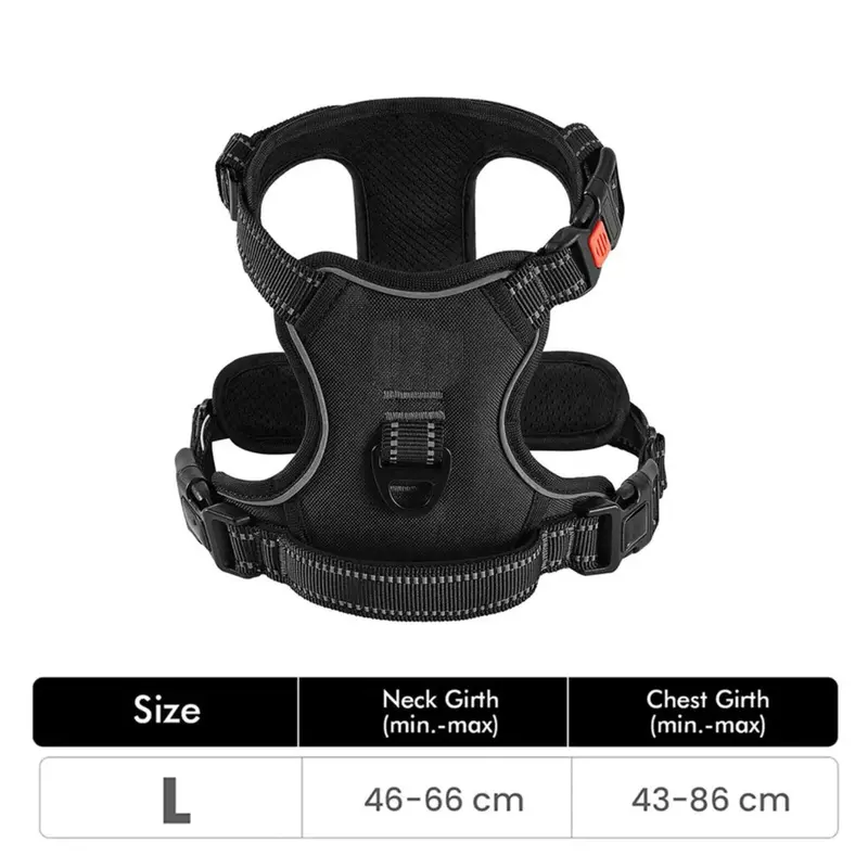No-Pull Pet Dog Harness with Handle Adjustable Reflective Padded Vest S,M,L 8
