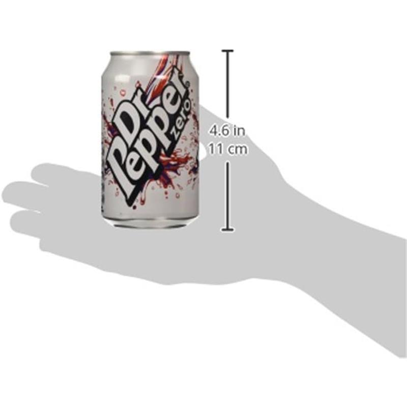 Dr Pepper Zero Sugar Carbonated Soft Drink, 330 Ml Can (Pack of 24) – Bold and Refreshing Flavor 1