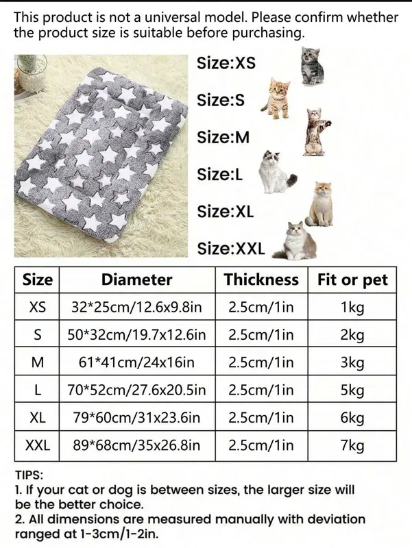 1pc Dog Bed Mat Blanket Soft Cozy Pet Cushion For Small Large Dogs Spring Autumn Warm Travel Mats French Bulldog Chihuahua Supplies 1