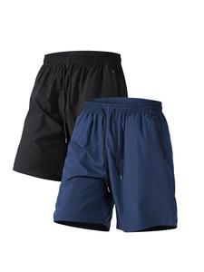 Men's Letter Print Drawstring Waist Shorts, Regular Fit Casual Breathable Comfortable Shorts for Summer, Men's Bottoms for Daily Wear