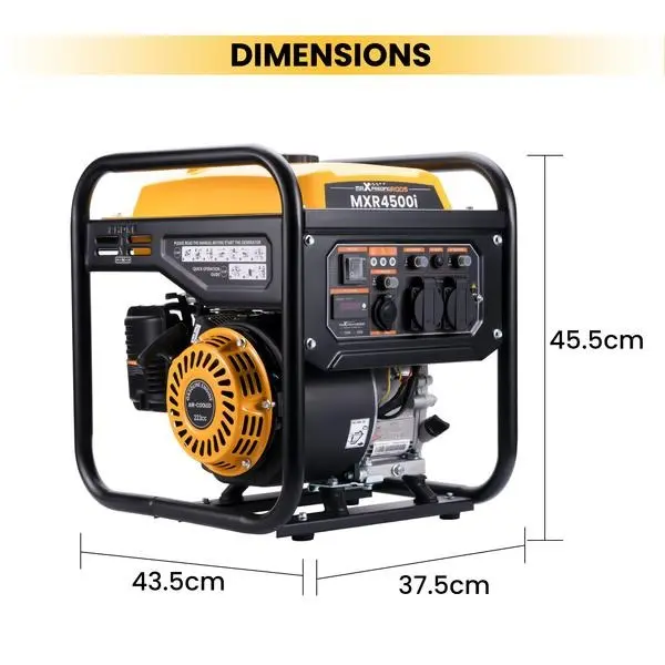 Inverter Petrol Generator Portable 3500W 4-Stroke for Home RV travel job site Low noise & and Long-Lasting Battery Life