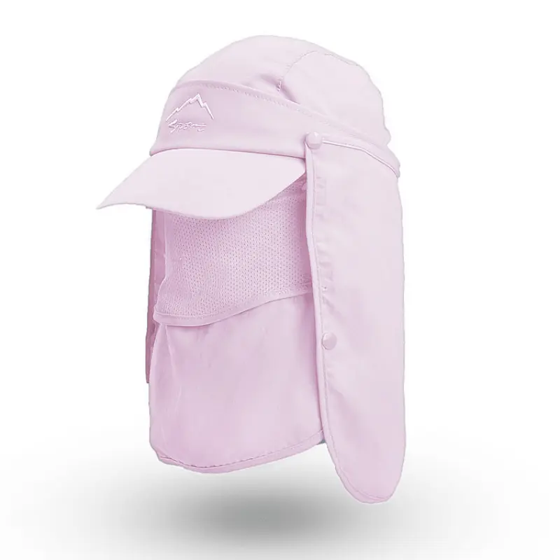 [Gentle Care] Men's Quick-Dry Sun Protection Hat for Outdoor Fishing - Breathable Mesh Baseball Cap with Face & Neck Coverage, Moisture-Wicking Polyester, Adjustable Buckle Closure, Ideal for New Year's Adventures, Fishing Accessory 5