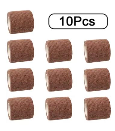 10 Rolls Athletic Wrap Tape Self Adhesive Elastic Bandage Elastoplast Sports Protector Knee Finger Shoulder Tattoo Accessories 5