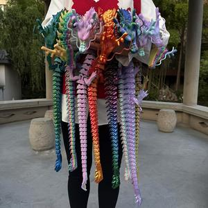 3D Printed Dragon Model, 1 Count Dragon Model, Party Gift, Home Decoration, Office Desktop Ornament, Gift for Friend & Family, Collectible Figurines