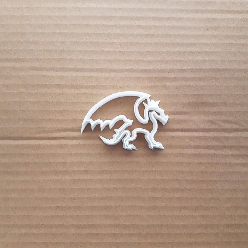 Dragon Wings Lizard Smaug Shape Cookie Cutter Dough Biscuit Pastry Fondant Sharp Stencil Mythical Creature Fire Wales Welsh 1