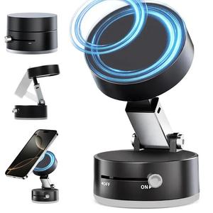 Vacuum Magnetic Phone Mount, Portable Foldable Car Phone Holder, Multifunctional Phone Stand for Home, Office, Phone Accessories, Magnetic Phone Holder, Adjustable Holder, Universal Smartphone Holder