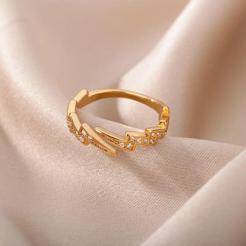 Serafin Lightening Bolt Ring / Stainless Steel 4