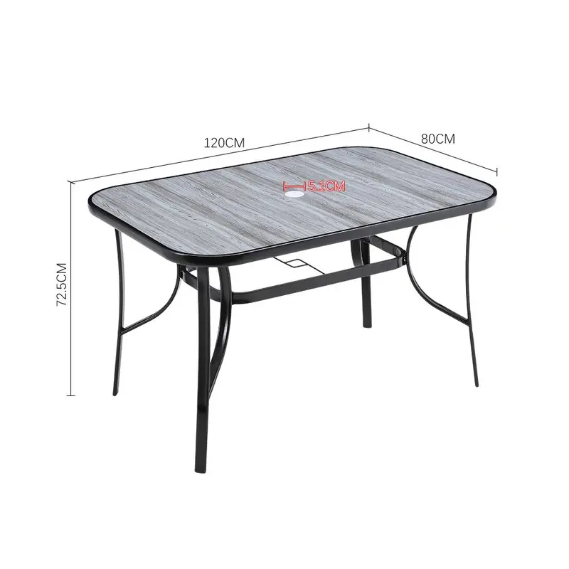 Garden Tempered Glass Wood Grain Coffee Table 7