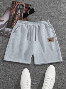 Men's Letter Print Drawstring Waist Shorts, Casual Loose Track Shorts for Summer, Fashion Men's Bottoms for Daily Wear