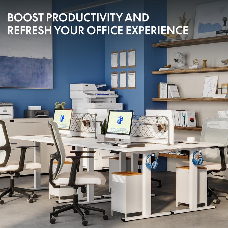 FLEXISPOT ONE PIECE Electric Standing Desk | Height Adjustable Sit Stand Desk | Ergonomic & Space-Saving Desk for Home Office or Study Room 5