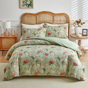 Autumn Homeware Floral Print Duvet Cover Set, Duvet Cover & 2 Counts Pillowcase without Filler, Cool Bedroom Accessories Bedding Sets, Soft Comfortable Bedding Set, Valentine's Day Gift, Gifts for Moms, Bedroom Decor