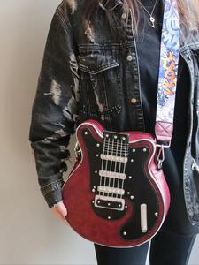 Women's Street Style Guitar Design Purses Fashionable Crossbody Bag, Sling Purse, Gifts for Girlfriend, Pu Leather Y2k Trendy Shoulder Bag for Women, Vintage Stylish Crossbody Bag for Daily & Party Use, Adjustable Crossbody