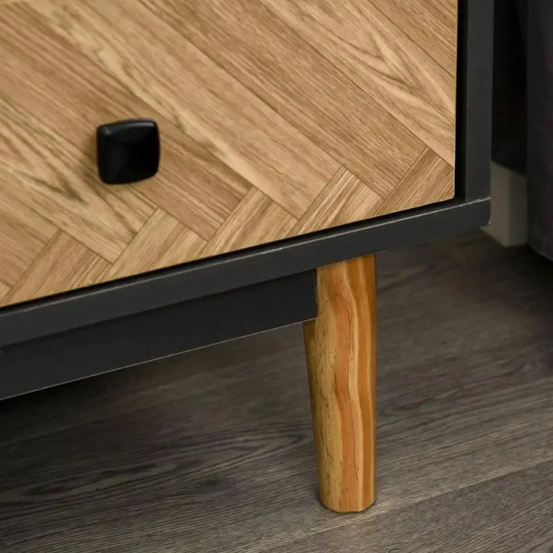 5-Drawer Chest with Metal Handles for Bedroom 4