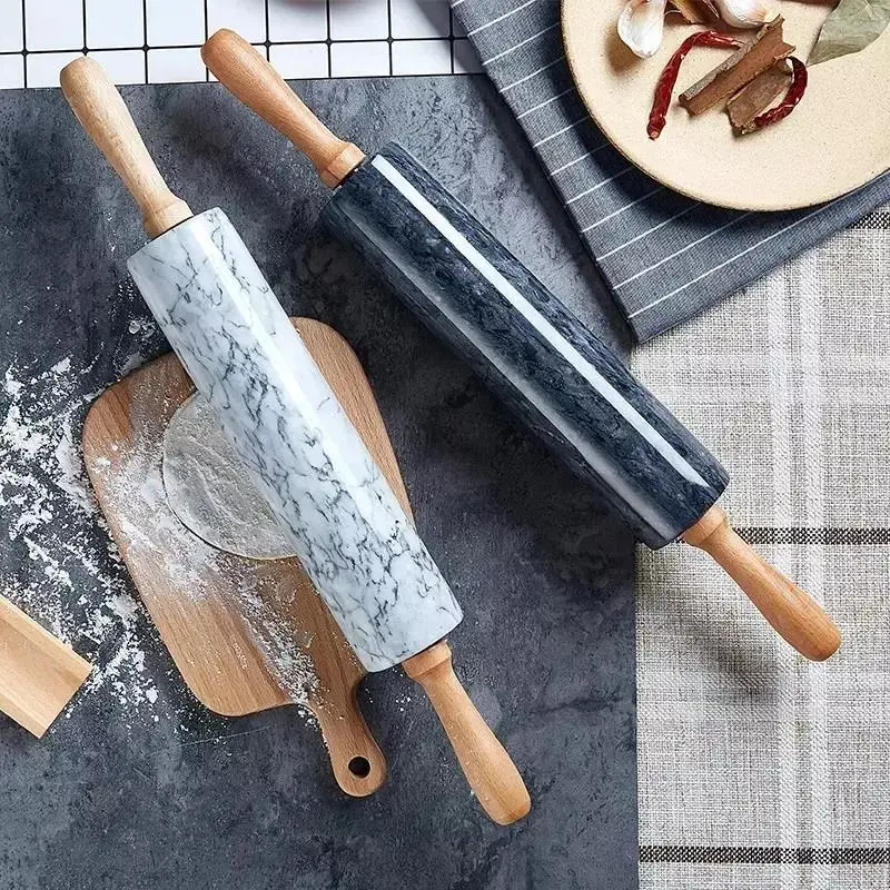 Professional Non-Stick Marble Rolling Pin for Baking - Luxury Solid Rolling Pin - Utensils, Bakeware 0