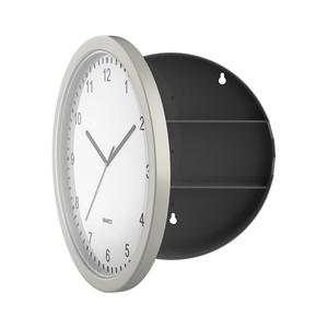 GEEZY Secret Wall Clock Home Decor Safe Valuables Money Box Grey Wall Clock  Room Plastic
