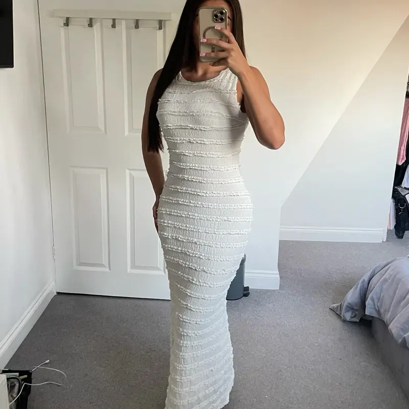 MISSIE CLOSET “Maya” Ruffle Detail Maxi Dress 3