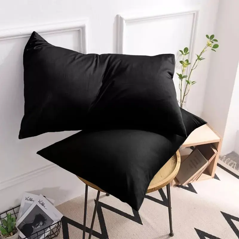 4 Piece Luxury Fine Cotton Housewife Pillowcases - Skin & Hair-Friendly Design, Envelope Closure 2
