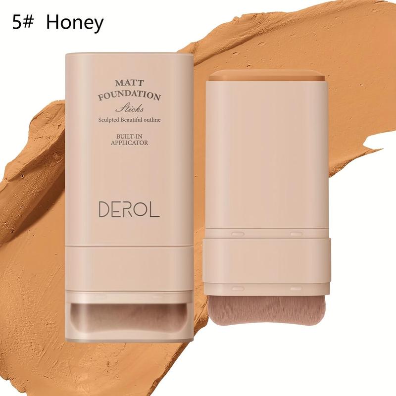 Product Introduction of Foundation Stick, Multi-Use Foundation Stick Makeup with Built-In Foundation Brush, Lightweight Buildable Medium-to-Full Coverage, Longwear Contour Stick Foundation Face Stick, Easy Coverage, Perfect for Daily Use 6