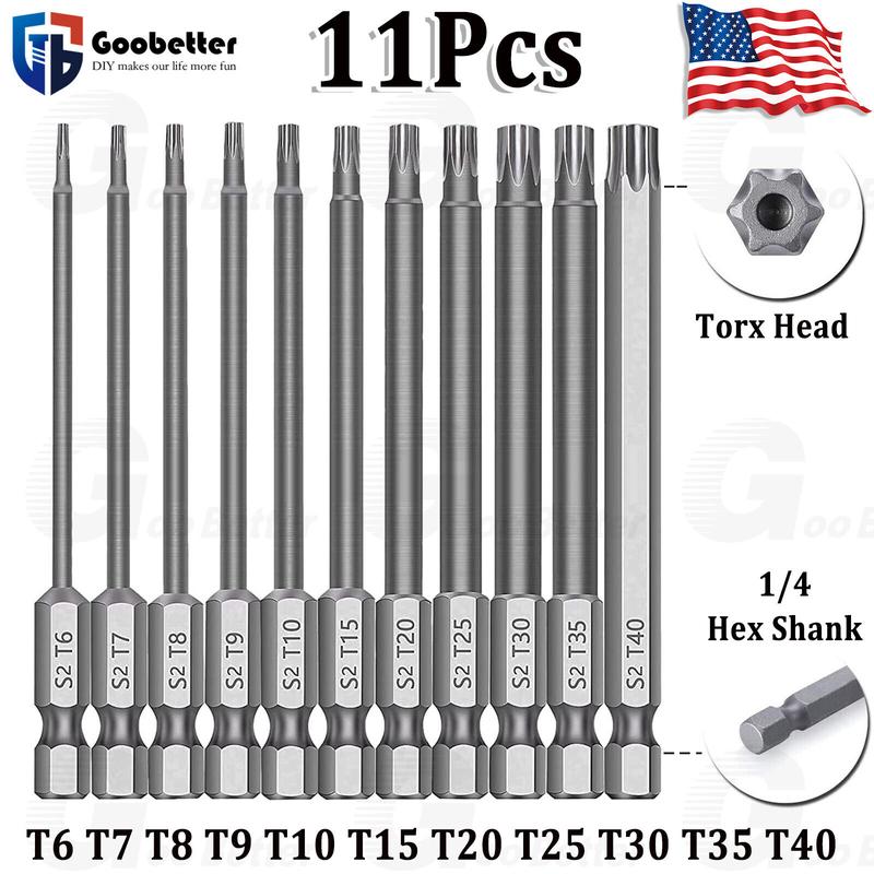 Product Introduction of 11PCS S2 Steel Torx Screwdriver Bit Set For Secure Screw  holding Compatible with Various Power Tools 16
