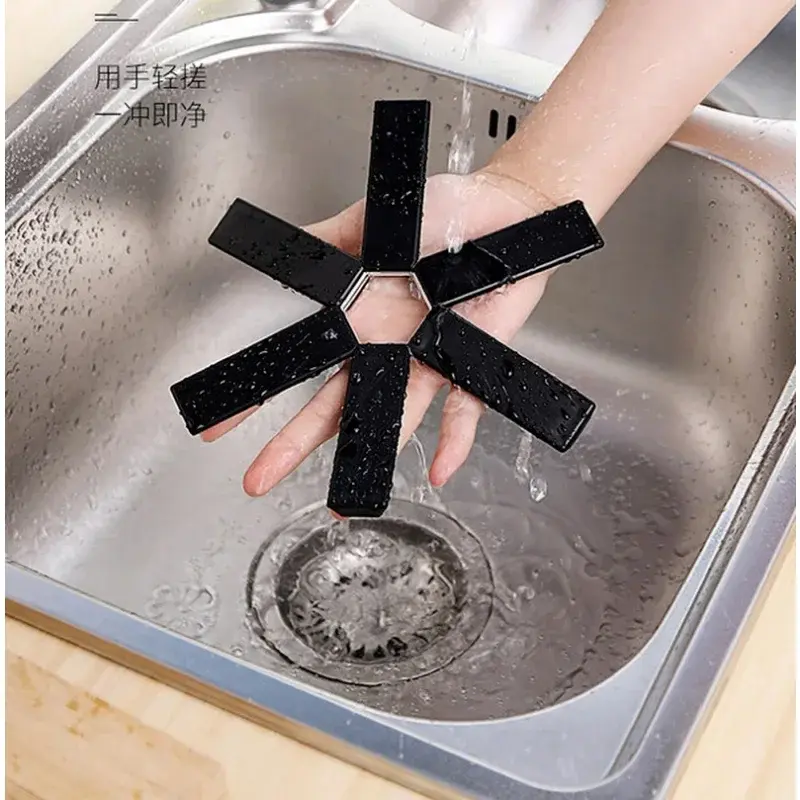 Silicone Folding Trivet Mats – Heat Resistant Pot Holders for Hot Pots & Pans | Non-Slip Pan Pads & Foldable Kitchen Accessories 2