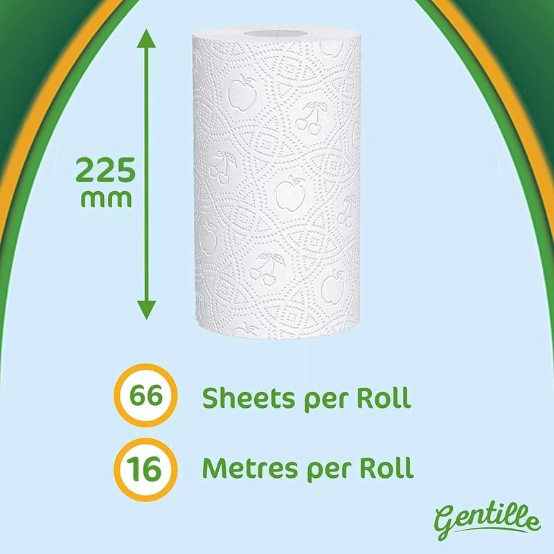 Gentille Giant 9 Rolls 3-Ply Kitchen Paper Towels | Ultra Absorbent, Soft & Strong for Efficient Home Cleaning | Bulk Pack for Tough Messes & Spills. Sheets Wipes & Napkin 2