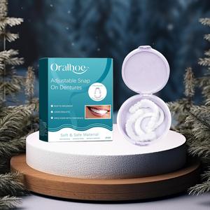 Adjustable Snap-on Denture, 1/2 Pairs Comfortable Natural Temporary Denture, Denture Care Kit for Women & Men, Christmas, Christmas Gift