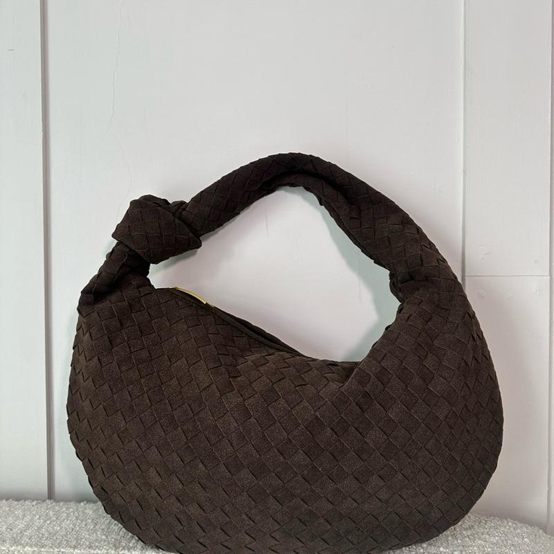 MONA maxi woven knot detail handbag in walnut 2