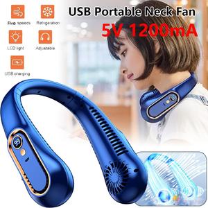 Portable Neck Fan USB Portable Neck Fan Rechargeable Cooler Neckband Bladeless