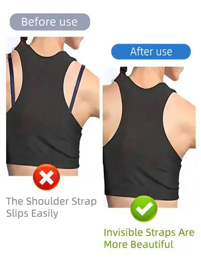 4pcs/Set Love Shaped Bra Strap Clip, Invisible Anti-Slip Bra Strap Buckle Body Care For Travel,Sport,Outdoor,Belt Christmas For Holiday Gift Giving 5