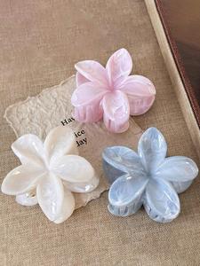 Flower Design Hair Claws, Cute Large Size Lightweight Fashion Hair Accessories for Women & Girls, Minimalist Headwear Suitable for Thick Hair