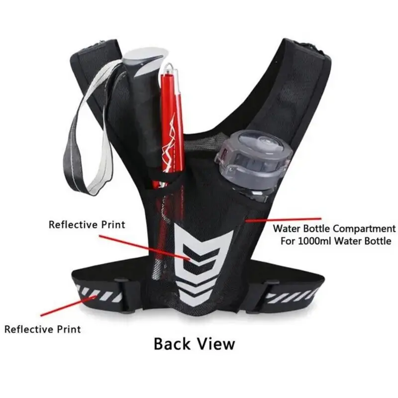 Water Bottle Chest Pack Running Vest Cycling Backpack Phone Breathable Comfort 2