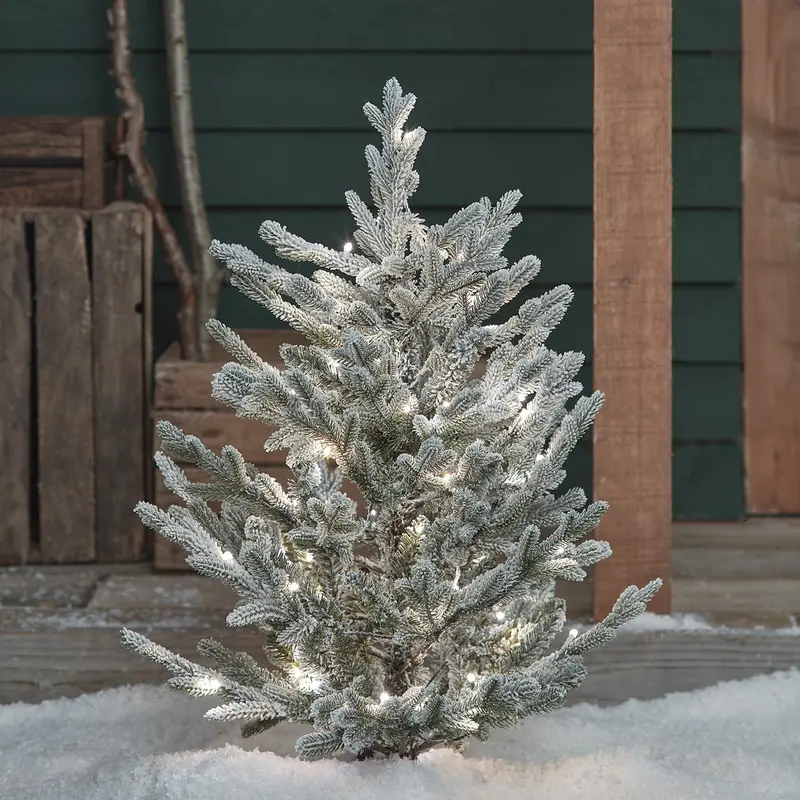 3ft Dual Colour LED Snowy Outdoor Christmas Tree Stake 1