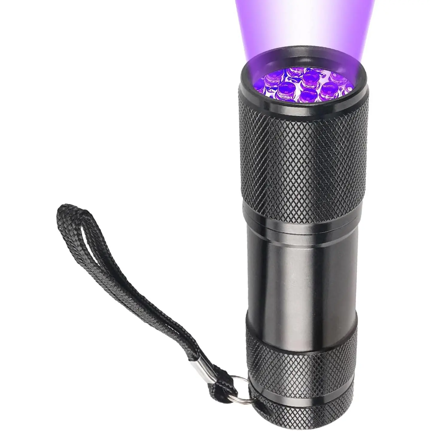 UV Torch, 9 LED Small Ultraviolet Flashlight Powerful Blacklight UV Resin Curing Lamp Light Pets Urine Counterfeit Money Find Dry Stains On Carpets Detector, 3AAA Batteries (Not Included)