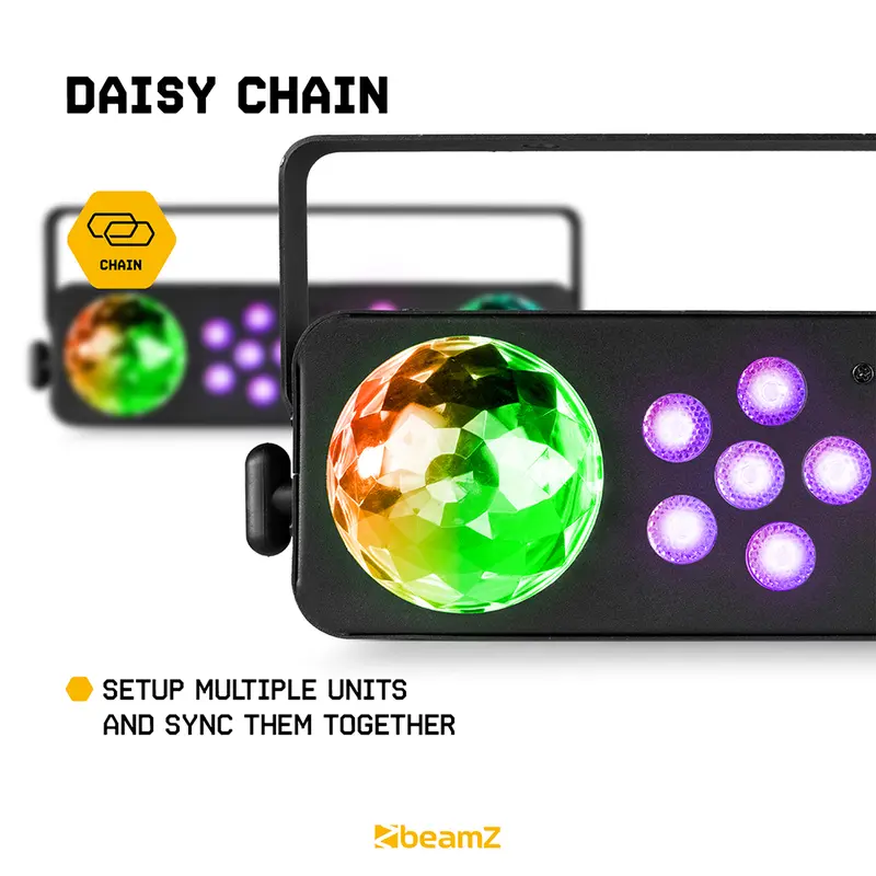 BeamZ LightBox7 DJ Multi Light Effect with Moon Flower & PAR 3