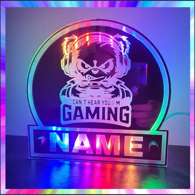 Gaming Personalised L.E.D Mirror with 366 Light Modes and 12 Static Light Colours and remote 0