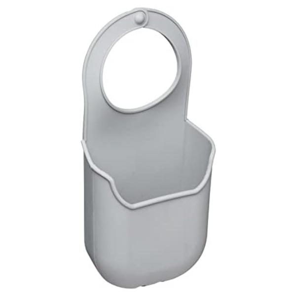 Kitchen Sponge Holder with Tap Hook, Silicone, Grey, 4 x 10 x 19.5 cm 0