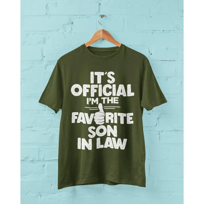 Funny T Shirt It's Official I'm The Favorite Son In Law  Gift Idea Wedding 8