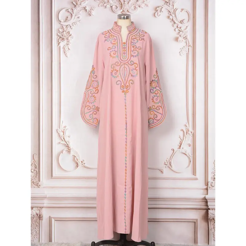 MT228 women's travel robe new rope embroidered elegant dress women 6