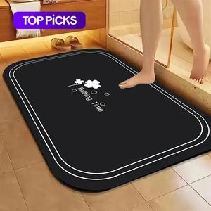 Non-slip Bath Mat, Super Absorbent Floor Mat, Diatomaceous Earth Bath Mat, Fast Drying Soft Mat for Bathroom, Shower, Bathtub, Home Decor, Diatomite Bathroom Mat