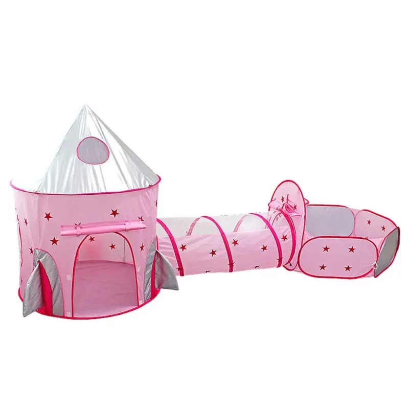 Kids 3 In 1 Play Tent Crawl Tunnel Pop Up Ball Pit Playhouse Toddler Toy Room 1