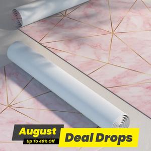 Geometric Line Pattern Peel & Stick Wallpaper, 1 Roll Self-adhesive Removable Marble Pattern Wallpaper Wall Decor, Home Decor Set, Waterproof Decorative Wall Sticker For Home Living Room Bedroom Kitchen, Home Accessories Decor