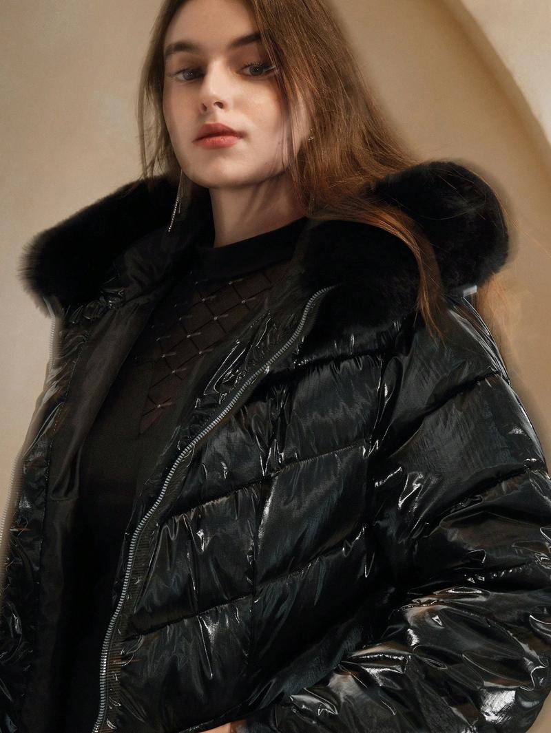 Product Introduction of Trim With Hooded Length s Women Anewsta Mid - Padded Coat Detachable Fluffy 57