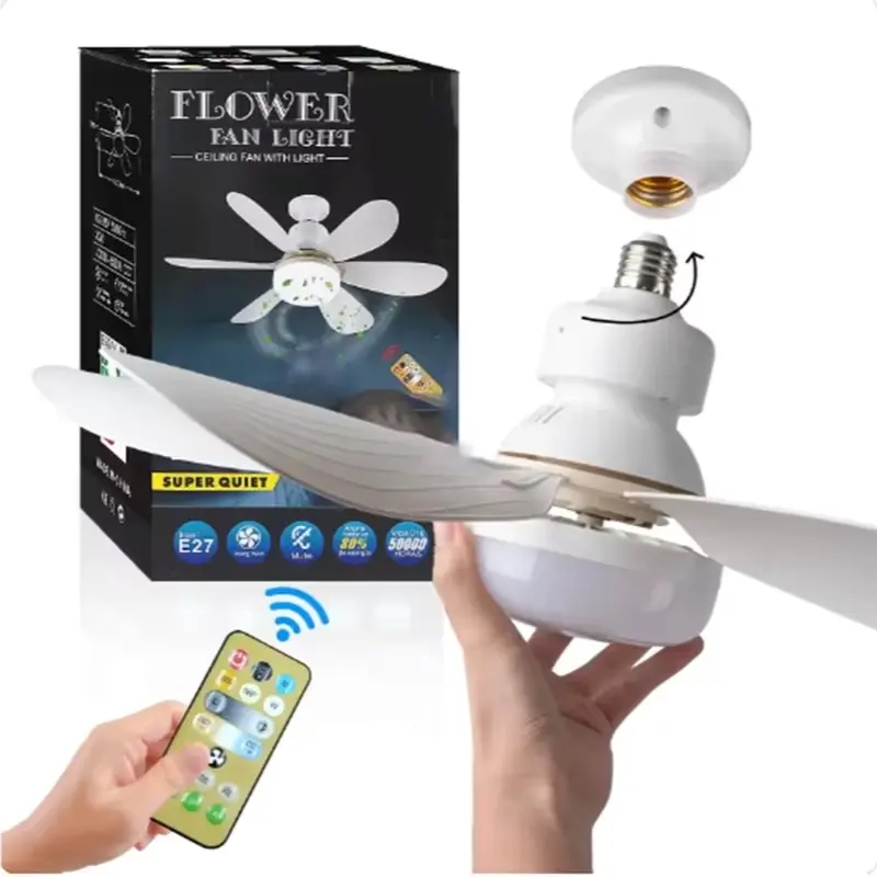 Silent Strong Wind LED Ceiling Fan Light 40W with Remote for Living Room & Kitchen 7
