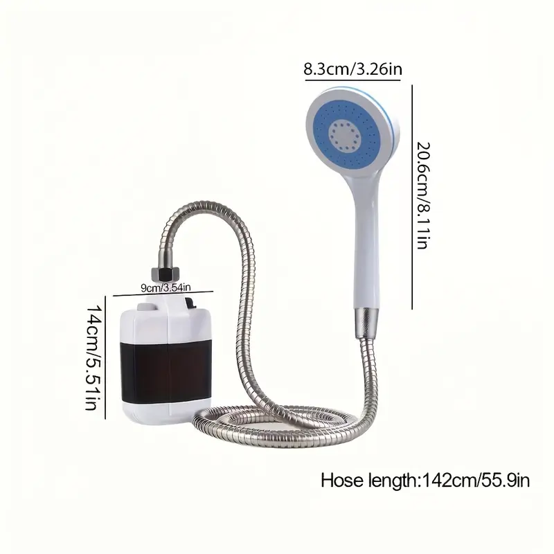 ANIELGARD   Travel & Camping Portable Handheld Shower with Water Filtration System, Perfect for RV, Home Travel, Garden Use - 4-5 Liter/min Water Flow, a Must-Have for Trips 4