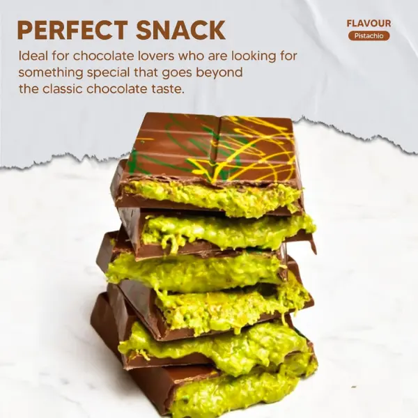 BML 1 x 100g Real Dubai Chocolate Bar Viral Pistachio Kunafa Bar Viral Milk Chocolate for Birthdays Anniversaries Parties & Special Occasions Creamy Milk Chocolate Made in Dubai 3