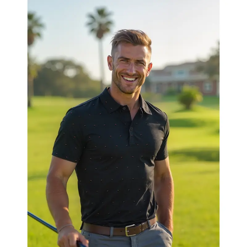 GUINNESS Men’s Golf Polo Shirt – Split the G Design – Black | Lightweight, Moisture Wicking, Sweat-Proof, Quick Dry, Athletic Fit, Breathable Performance Top 1