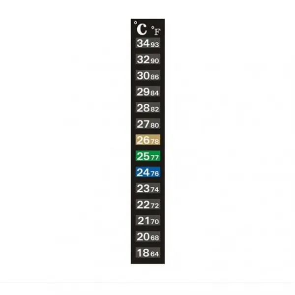 5Pcs/10Pcs Aquarium Fish Tank Strip Stick-on discolor Thermometer Sticker Adhesive Sticky Dual Scale Sticker Temperature Tools 1